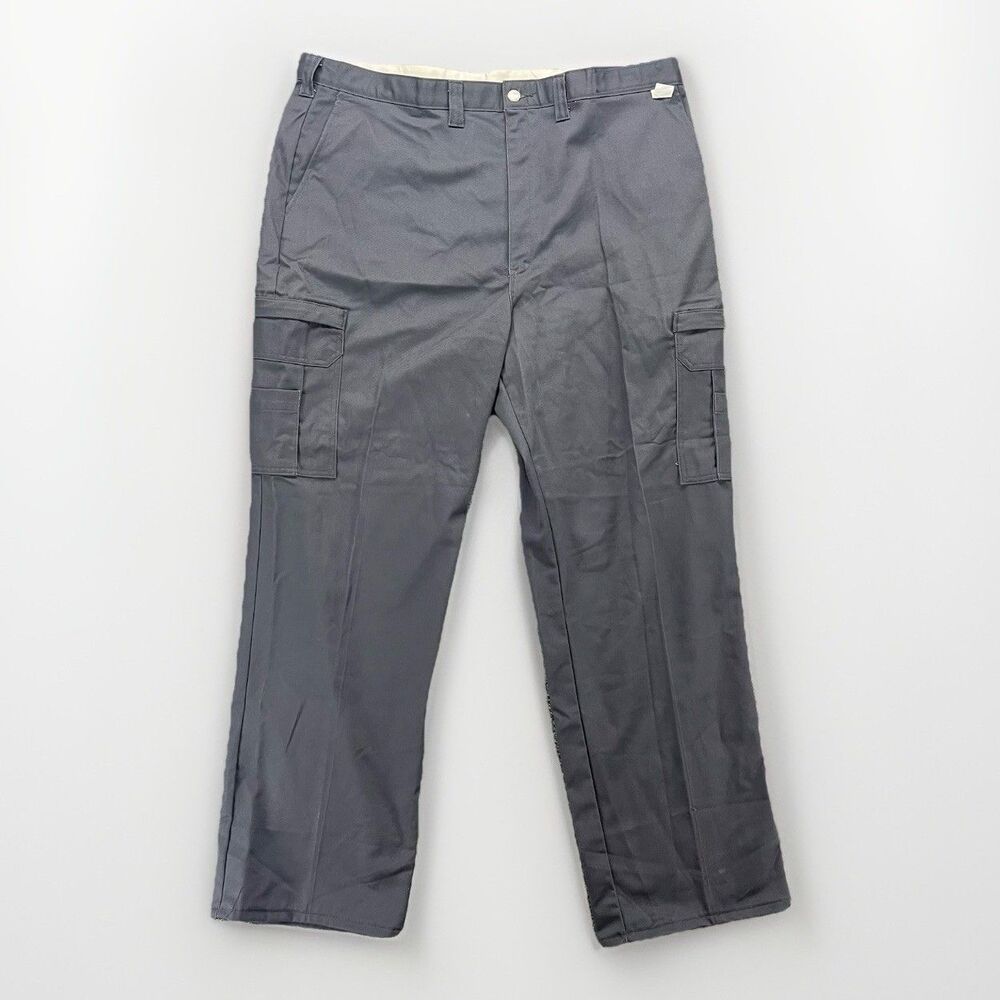 Dickies Pants Mens 42x37 (43x34) Charcoal Grey Cargo‎ Pockets Relaxed Fit NEW